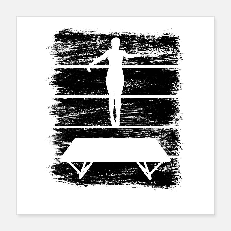 Trampolineist sketch Poster 16" x 16" (40x40 cm)