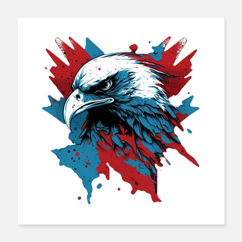 Patriotic Eagle Poster 16" x 16" (40x40 cm)