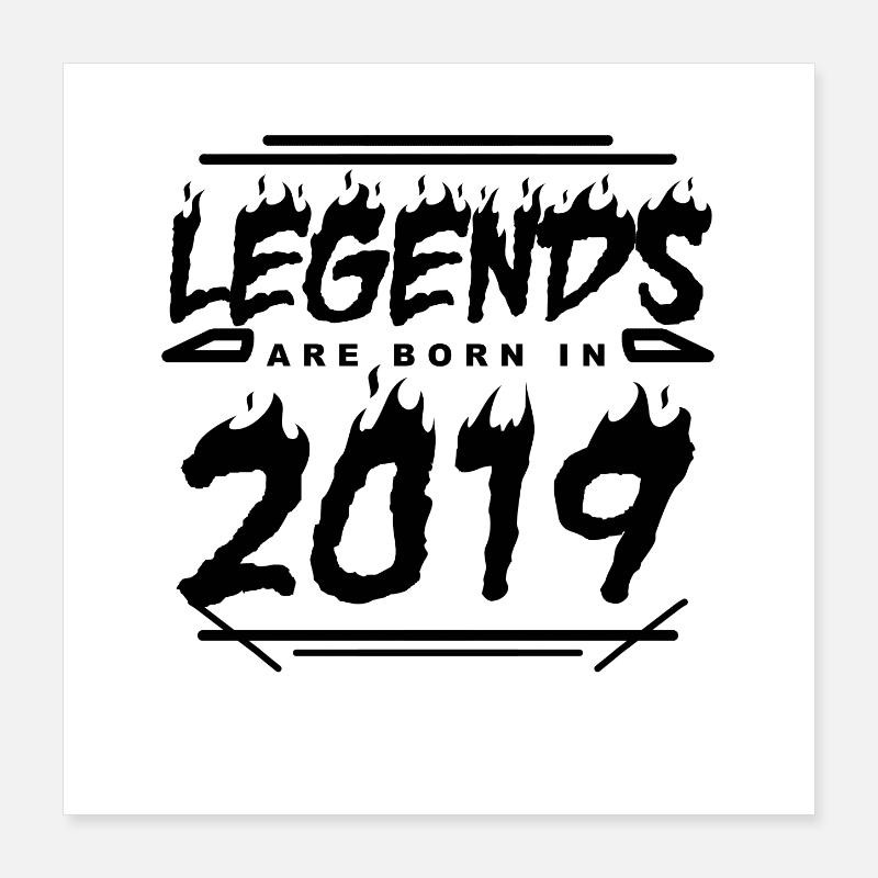 2019 - Année 2019 - Année de construction 2019 Poster 40 x 40 cm