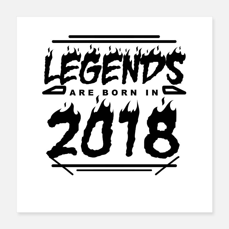 2018 - Année 2018 - Année de construction 2018 Poster 40 x 40 cm