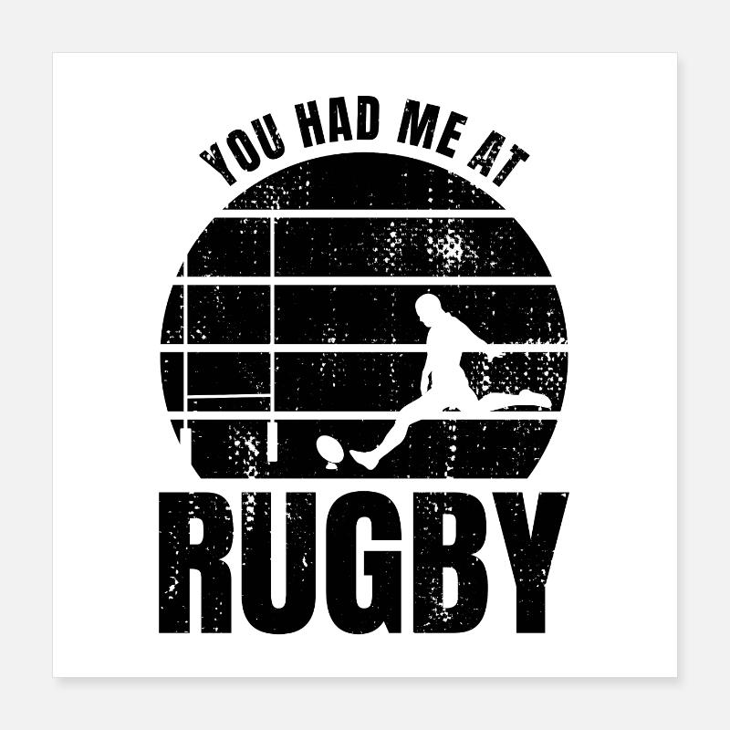 Rugby Player Saying Poster 16" x 16" (40x40 cm)