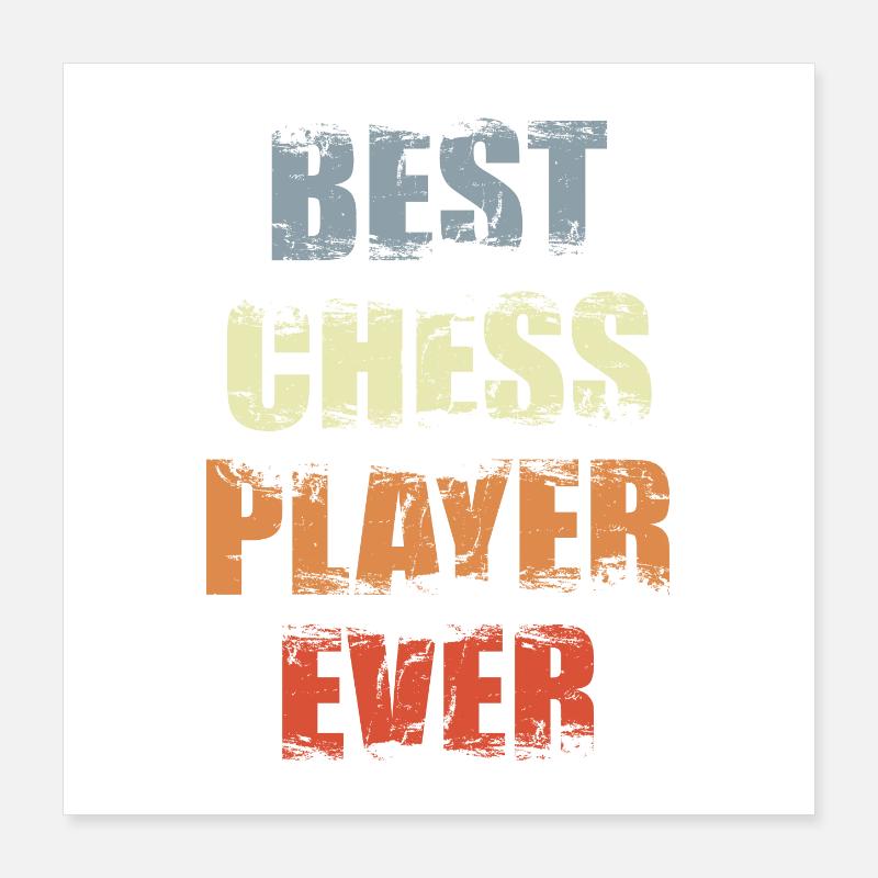 Bester Schachspieler Poster 40x40 cm