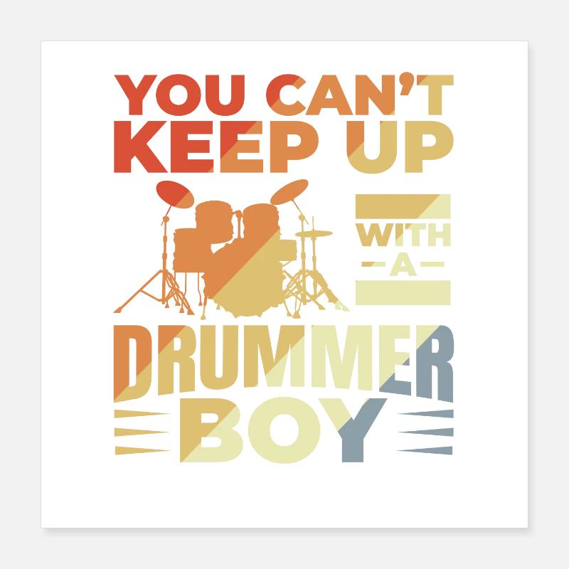 Garçon batteur Poster 40 x 40 cm