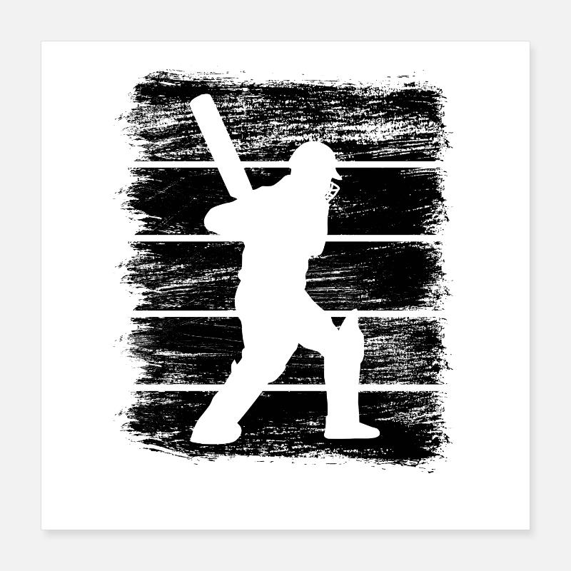 Cricket Batter Poster 40x40 cm