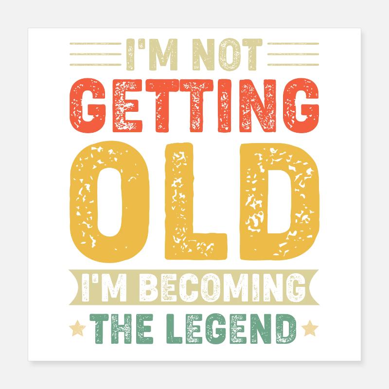 Retro Style Legendary Anniversary Poster 16" x 16" (40x40 cm)