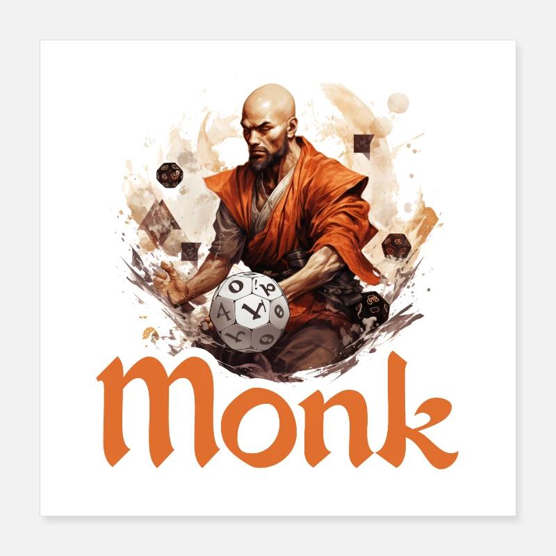 Du spielst einen Mönch im Rollenspiel? Perfekt Poster 40x40 cm