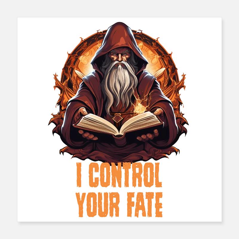 Maître de jeu – I Control Your Fate RPG Poster 40 x 40 cm