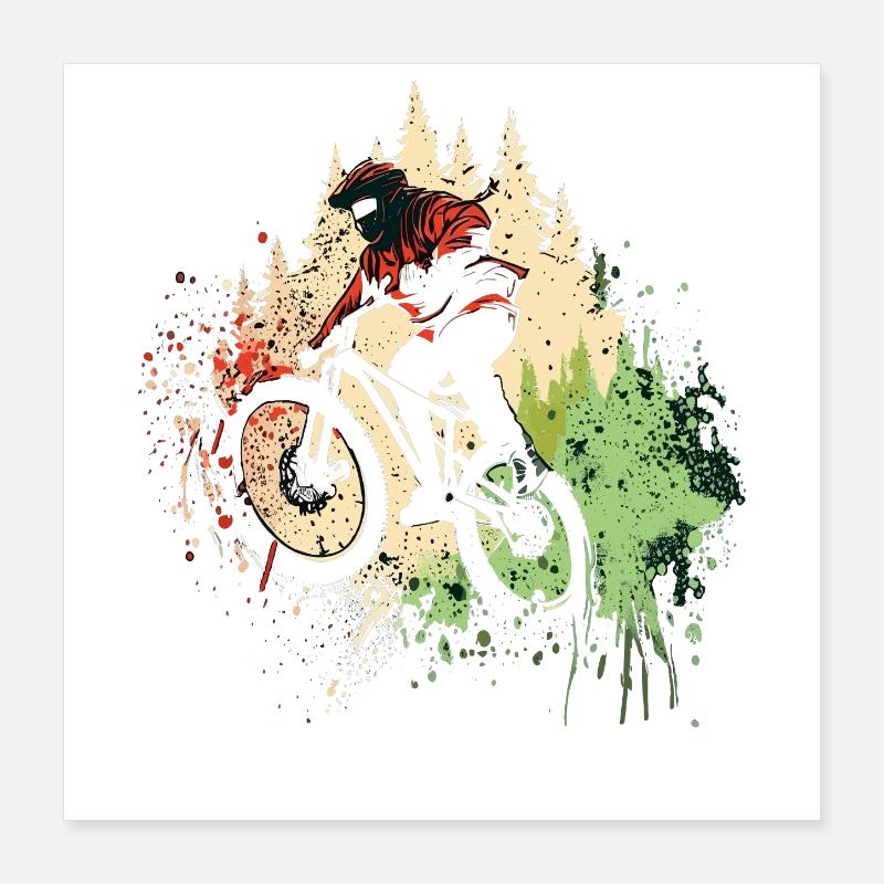 Vététiste Forest Graffiti Vintage Poster 40 x 40 cm