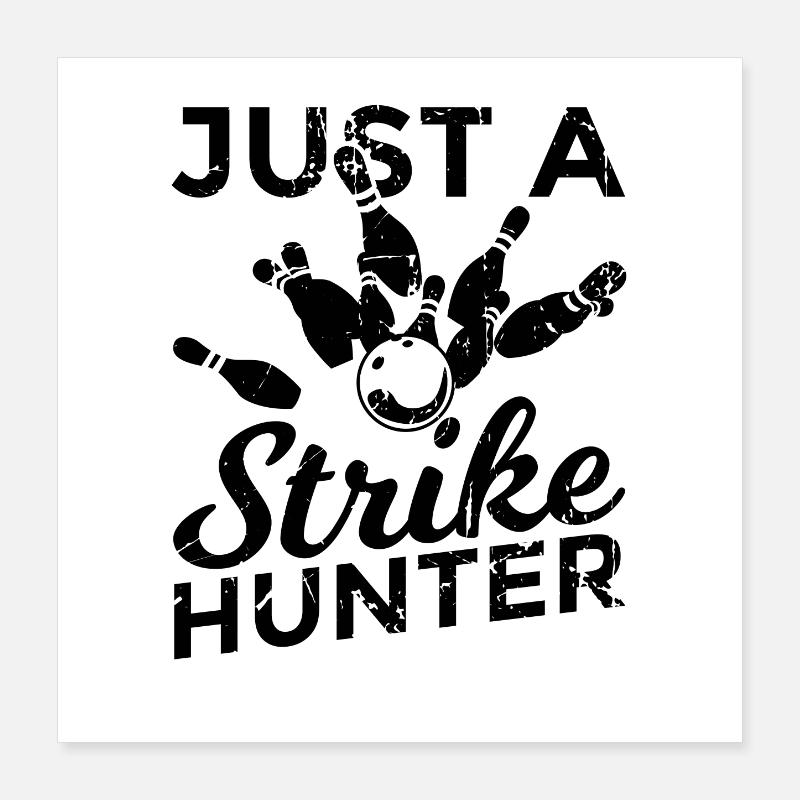 Lustiger Bowler Poster 40x40 cm