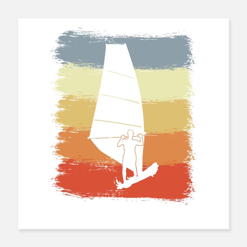 Vintage Windsurfers Poster 16" x 16" (40x40 cm)