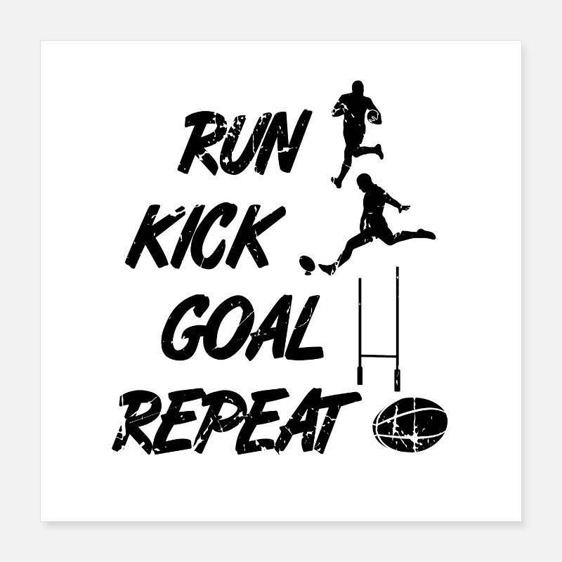 Run Kick Goal Replay Poster 40 x 40 cm