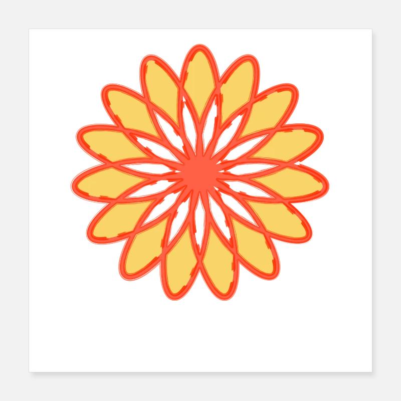 Rote Blume Poster 40x40 cm