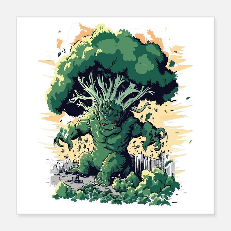 Brocoli géant Monster Brocoli Poster 40 x 40 cm