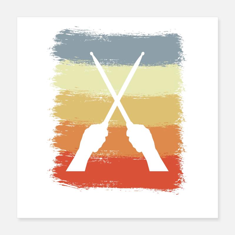 Vintage Drumsticks Poster 40x40 cm