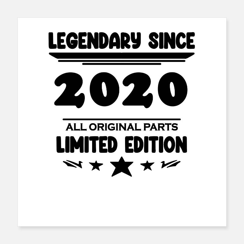 2020 - Year 2020 - Year of construction 2020 Poster 16" x 16" (40x40 cm)