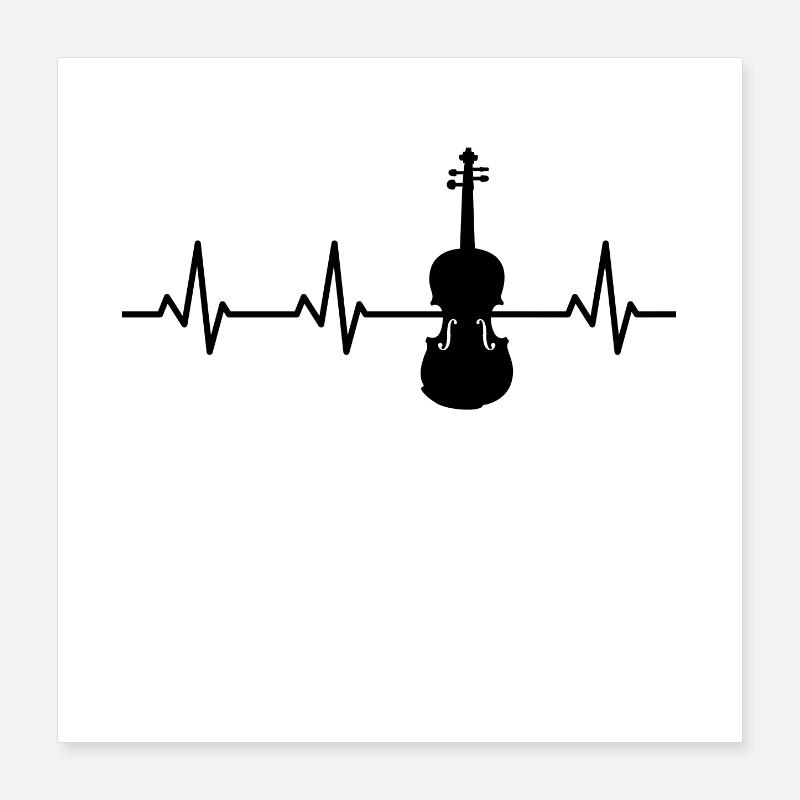 Violon Pulse Poster 40 x 40 cm