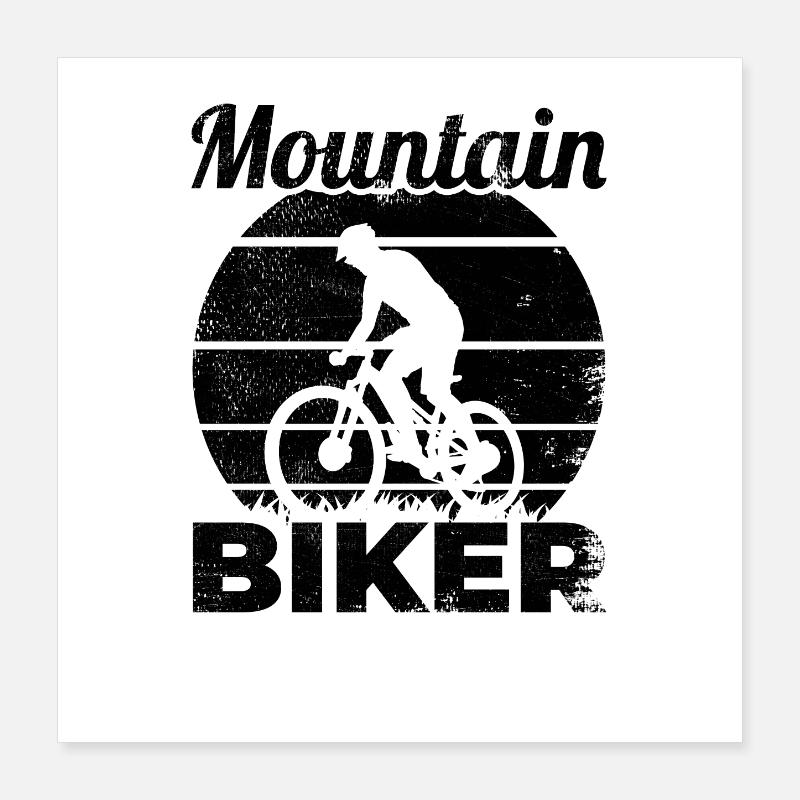 Mountainbiker Poster 40x40 cm