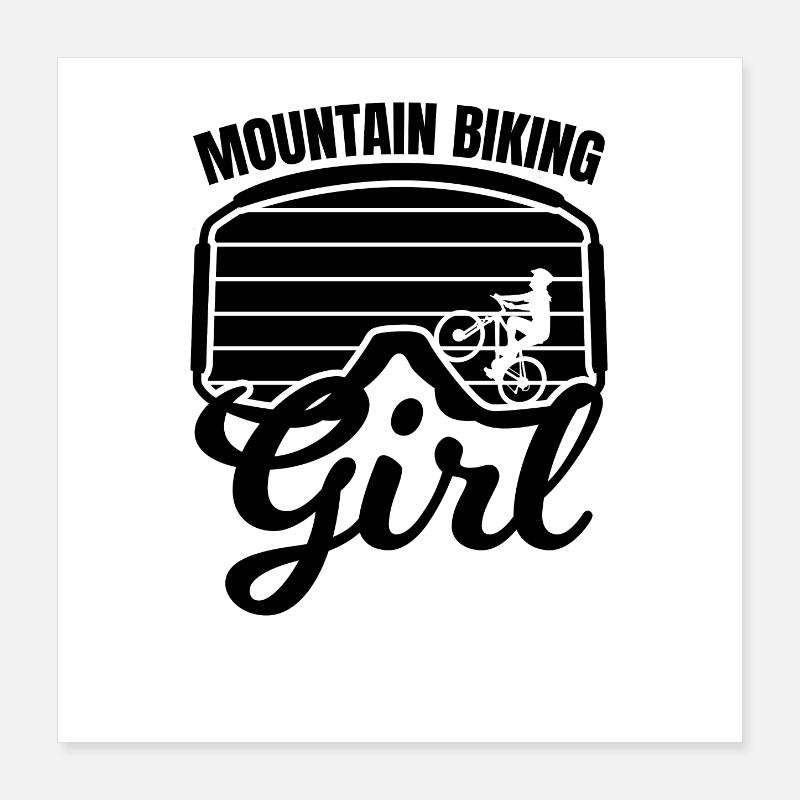 Mountain biker Poster 16" x 16" (40x40 cm)