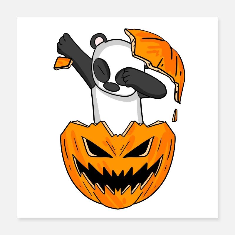 Dabbing Panda Halloween dab cadeau Poster 40 x 40 cm