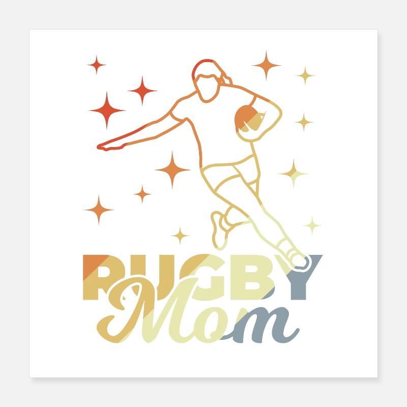 Rugby Mama Poster 40x40 cm