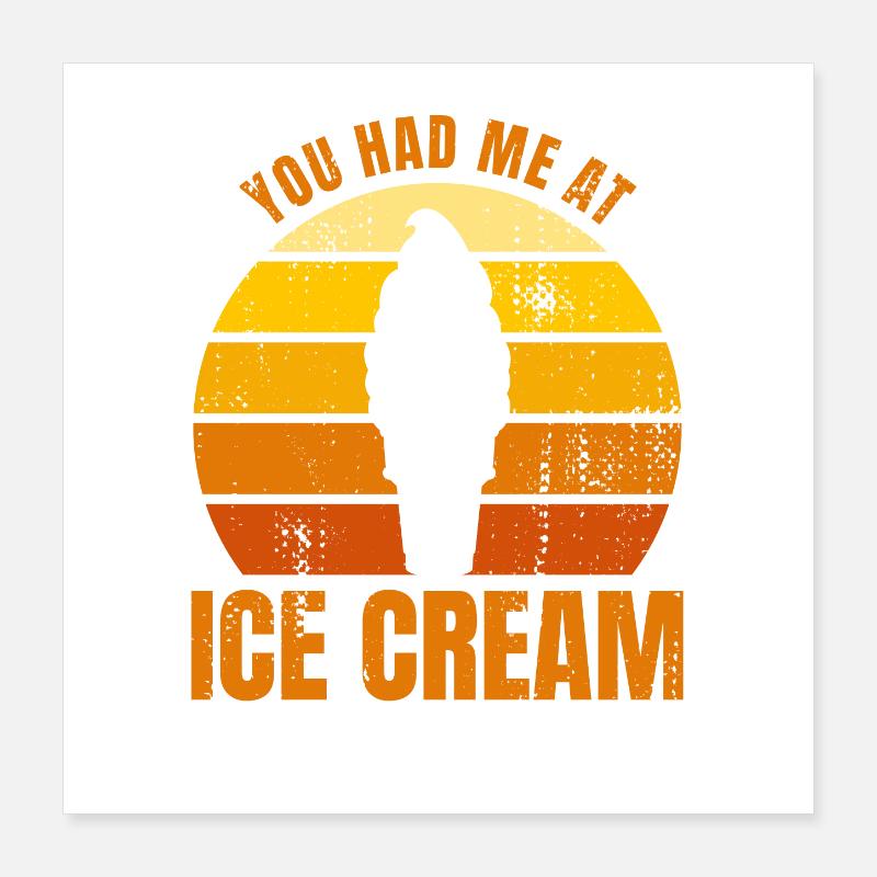 Amateurs de crème glacée Poster 40 x 40 cm