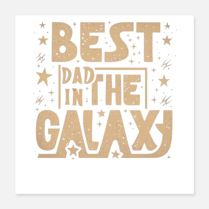 Meilleur Papa Galaxy Poster 40 x 40 cm