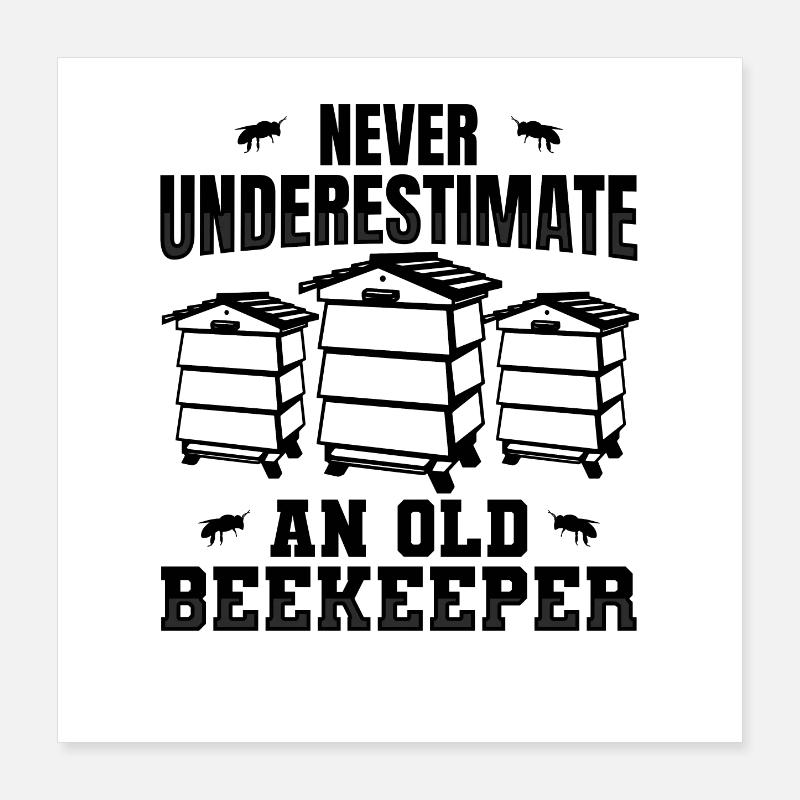 Imker Opa Poster 40x40 cm