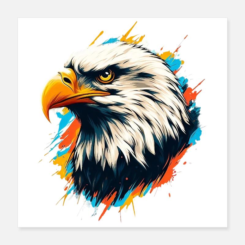 Pygargue à tête blanche Poster 40 x 40 cm