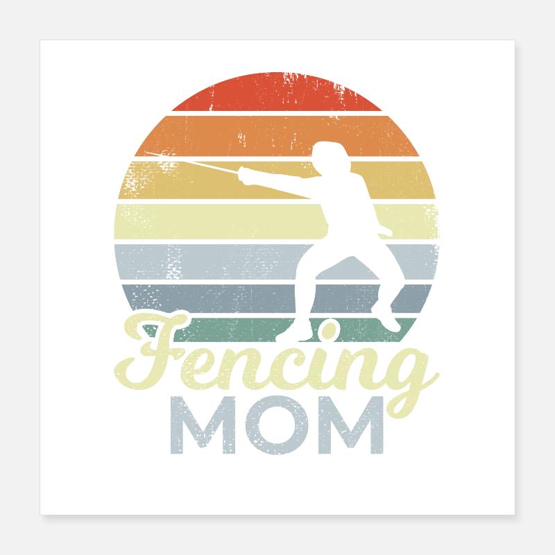 Fechter Mutter Poster 40x40 cm