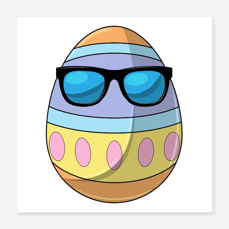 Lunettes de soleil de Pâques Easter Egg Poster 40 x 40 cm