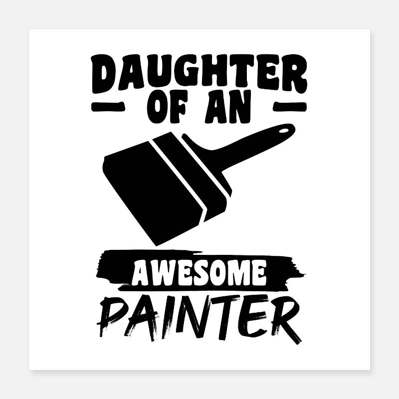 Maler Mädchen Poster 40x40 cm