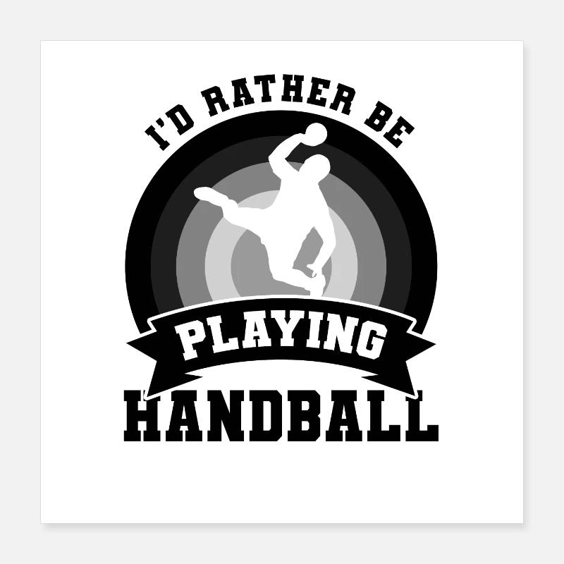 Handballer Witz Poster 40x40 cm