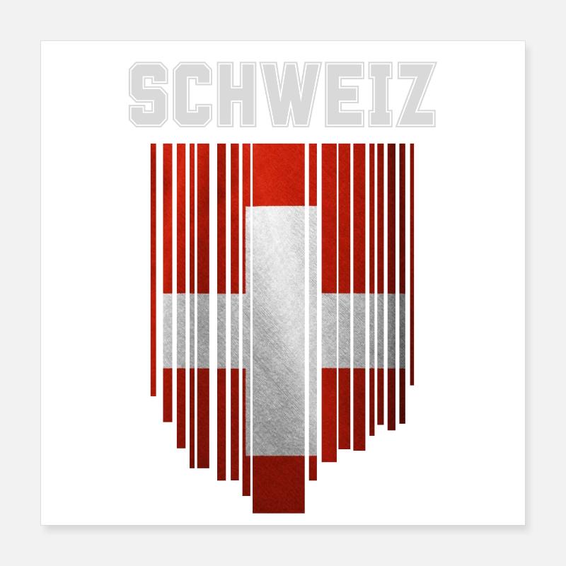 Flagge der Schweiz, Schweizer Stolz Poster 40x40 cm