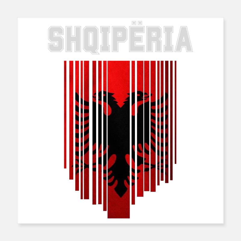 Albanian flag, Albanian pride Poster 16" x 16" (40x40 cm)
