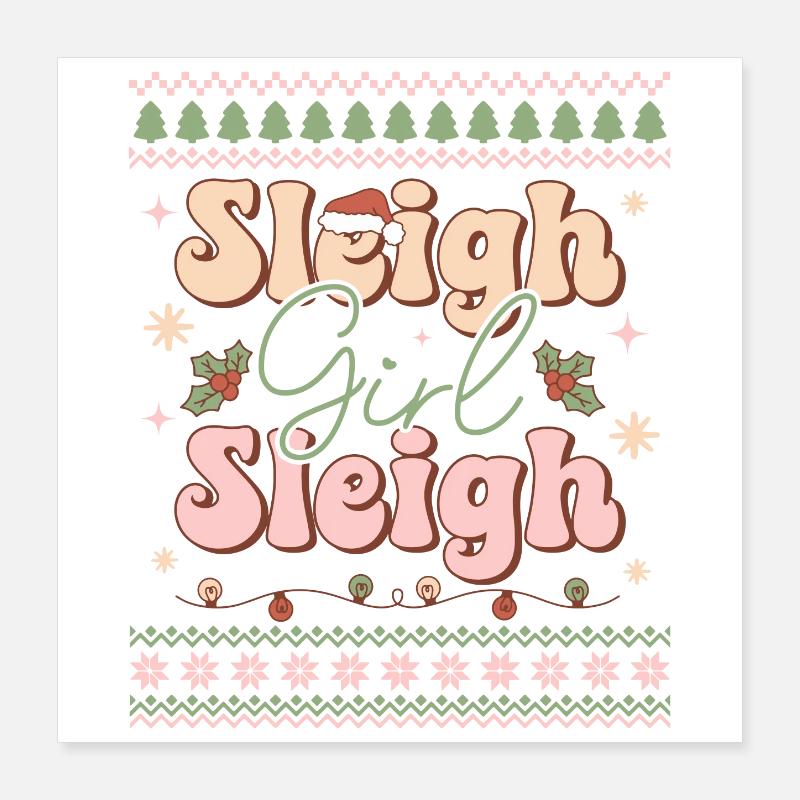 Hässlicher Weihnachtspullover Poster 40x40 cm