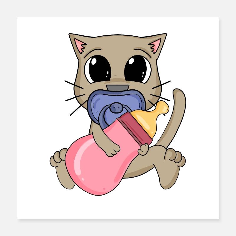Motif de bébé chat Poster 40 x 40 cm