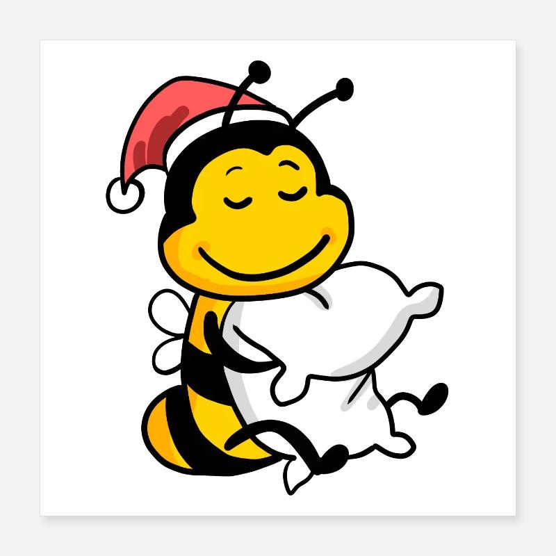Noël des abeilles Poster 40 x 40 cm