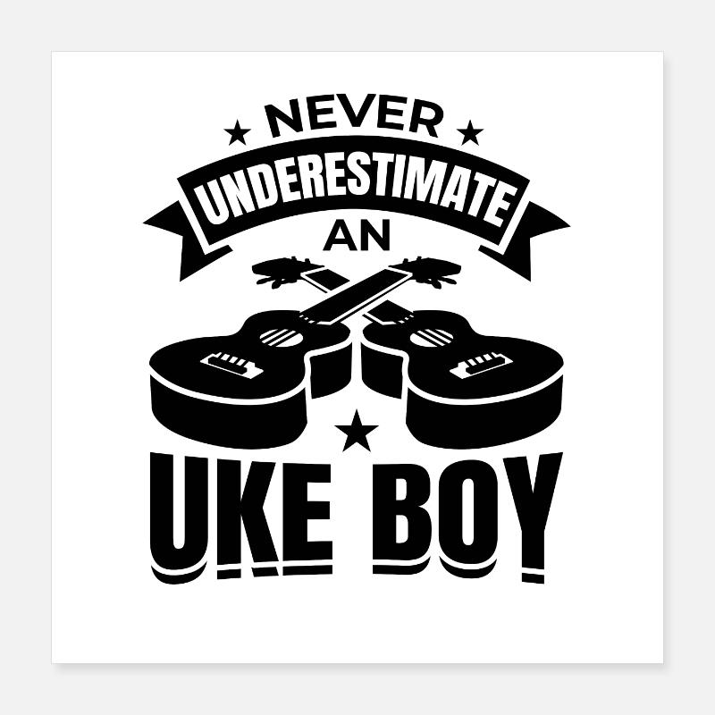 Ukulele Boy Poster 16" x 16" (40x40 cm)