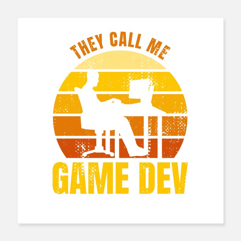 Videospiele Entwickler Poster 40x40 cm