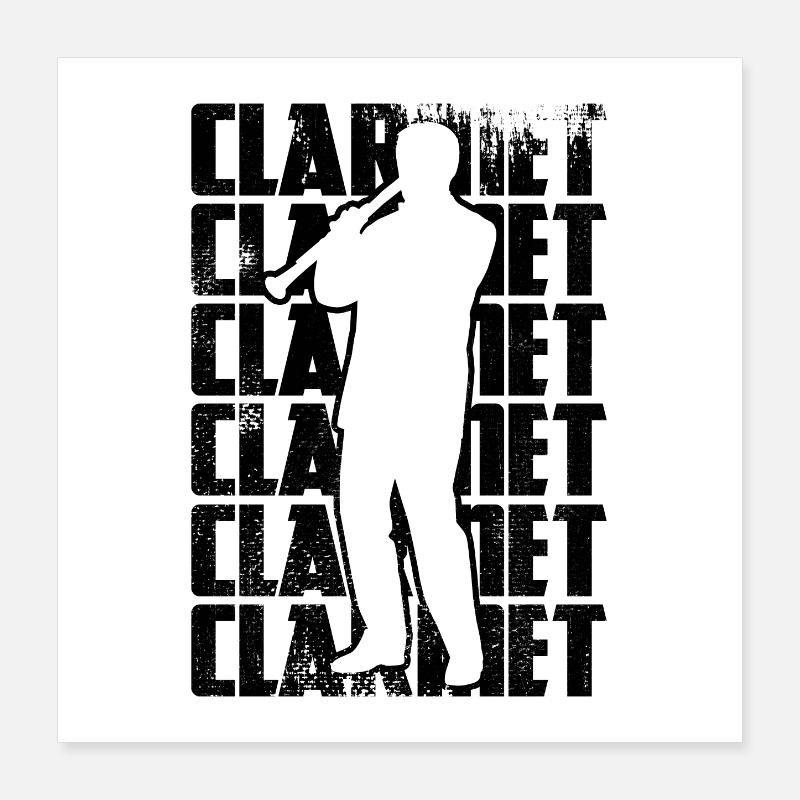 Clarinet Poster 16" x 16" (40x40 cm)