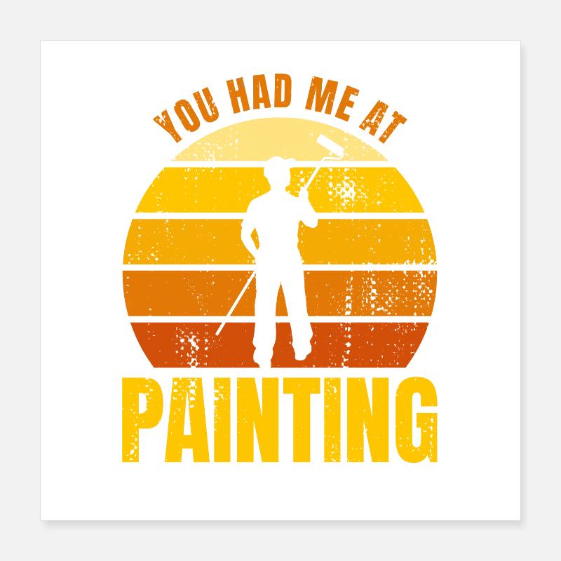 Maler Witz Poster 40x40 cm