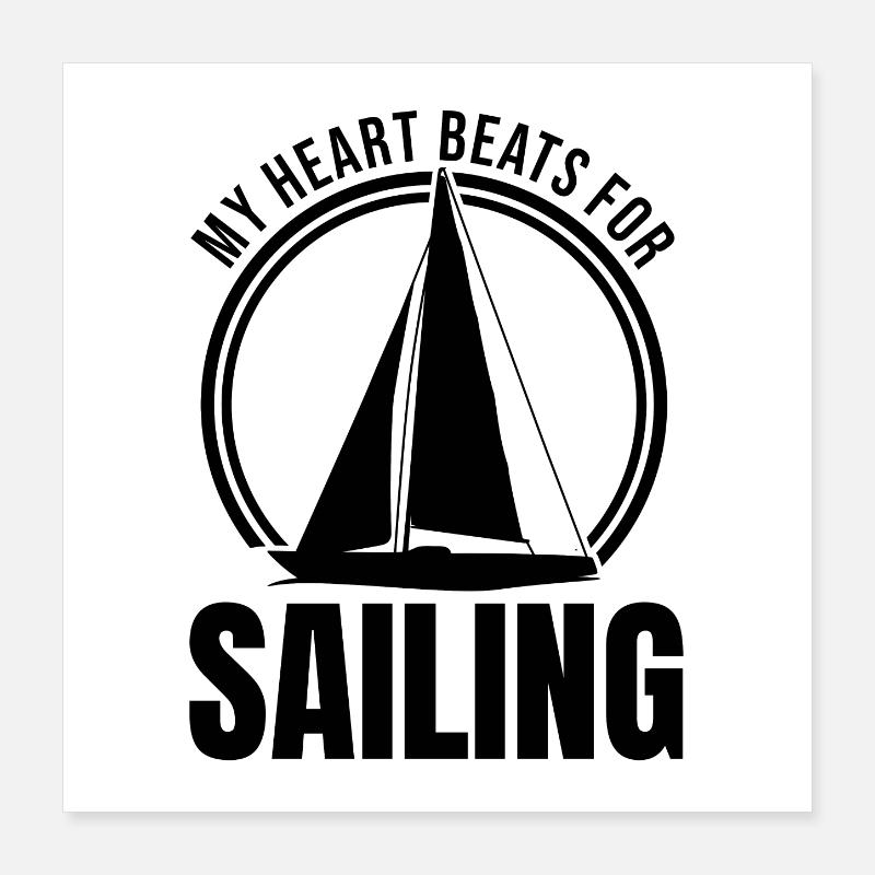 Sailing Lovers Poster 16" x 16" (40x40 cm)