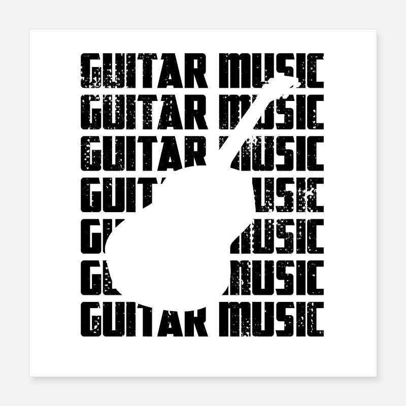 Guitare Poster 40 x 40 cm