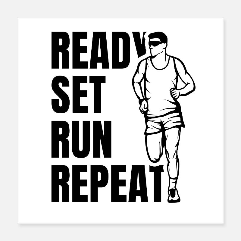 Citation de coureur Poster 40 x 40 cm
