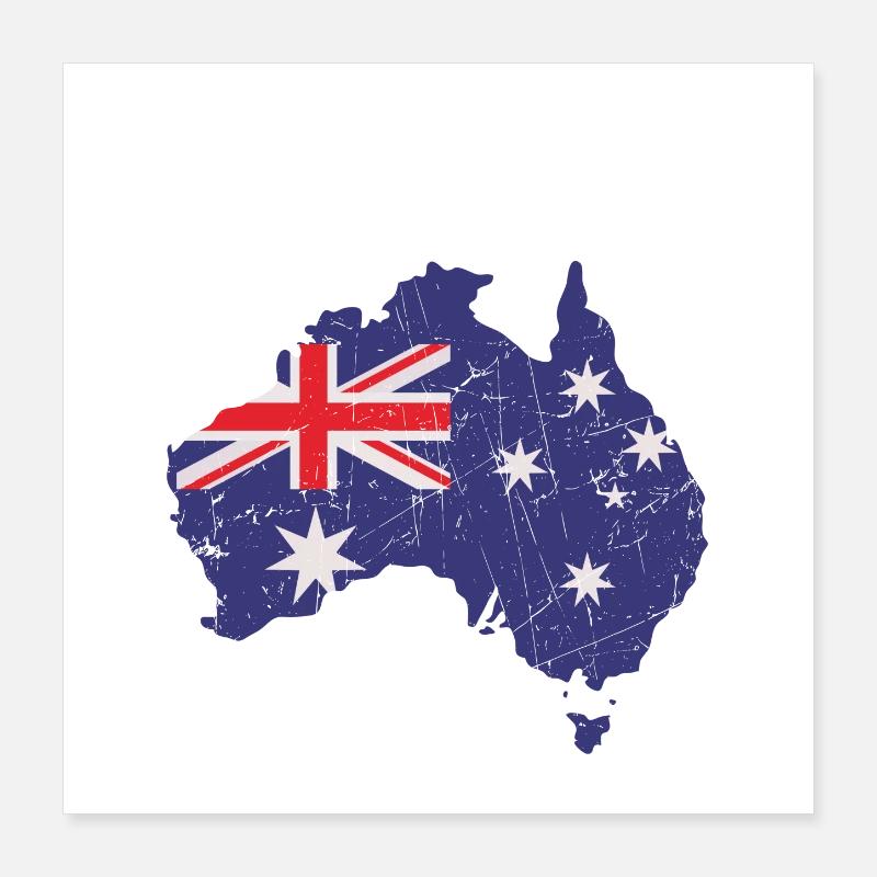 Aussie Australischer nationalfeiertag Poster 40x40 cm