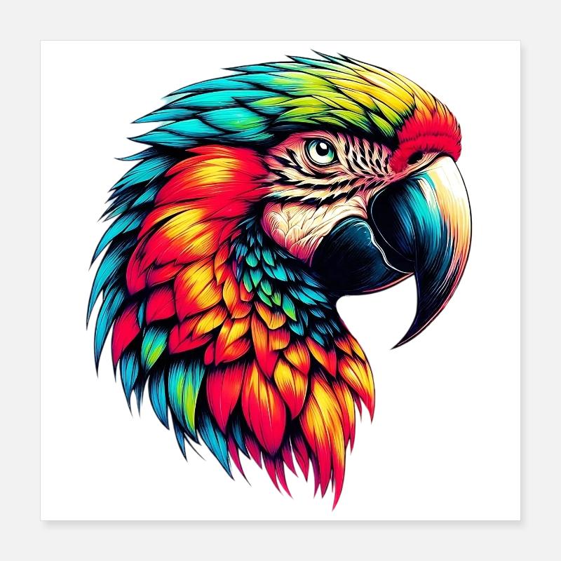 Perroquet Poster 40 x 40 cm