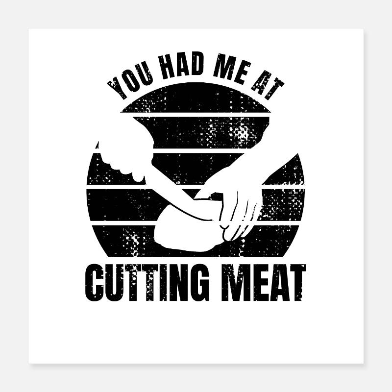 Dicton du boucher Poster 40 x 40 cm