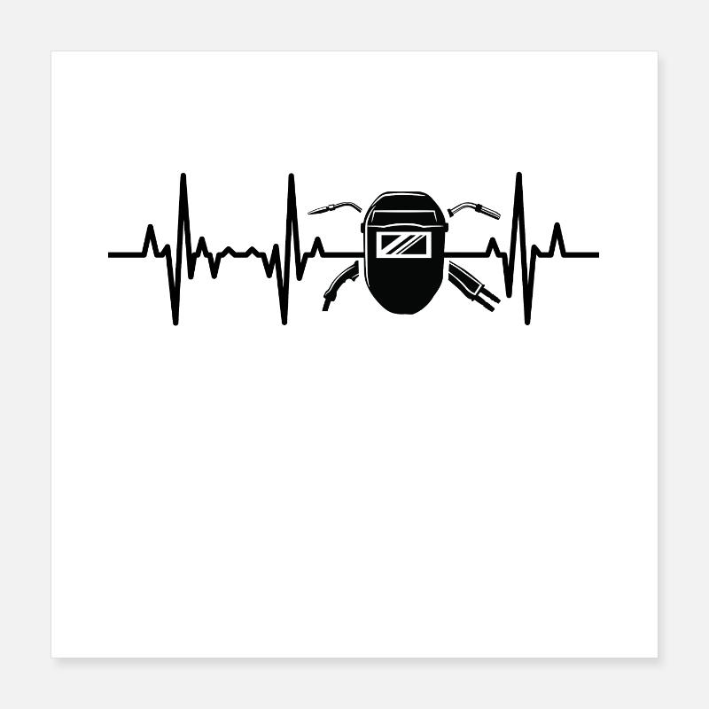 Schweißgerät EKG Poster 40x40 cm