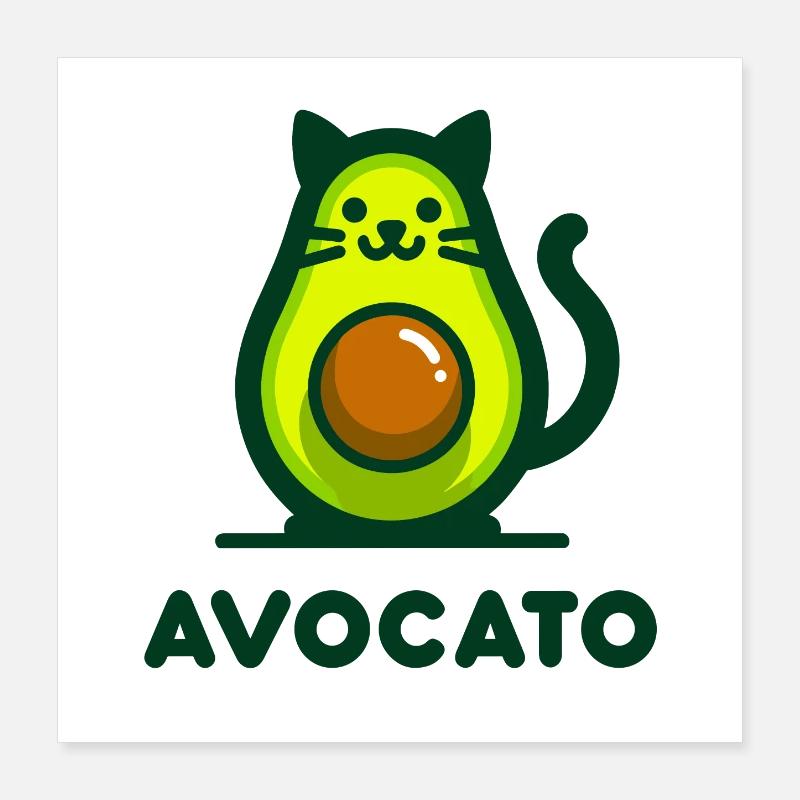 Avocato – Cat-Avocado Blend Poster 16" x 16" (40x40 cm)