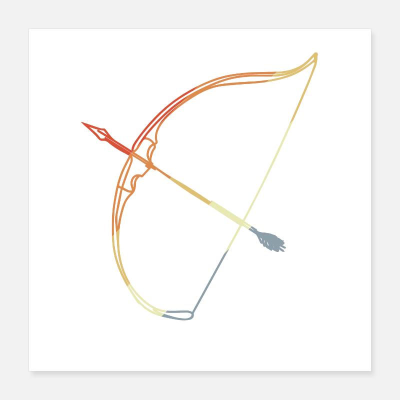 Bogenschießen Poster 40x40 cm